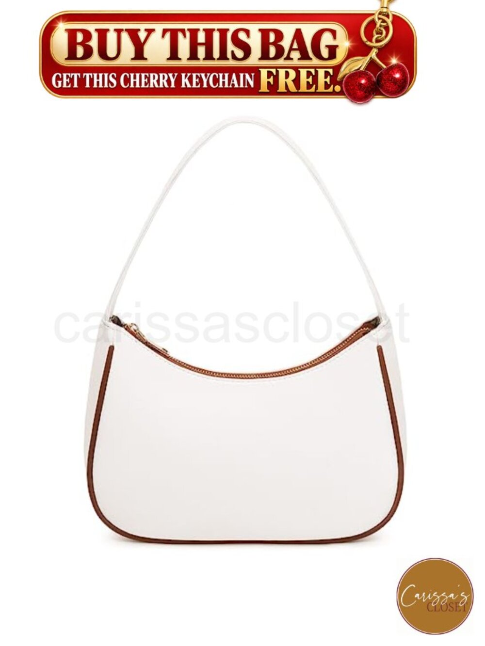 ✨ Hobo Shoulder Bag PU Leather Mini Clutch Purse Zipper Women